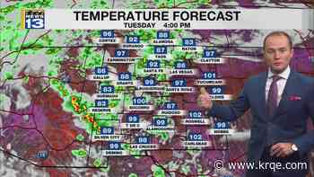Temperatures cool off slightly as rain chances increase later this week