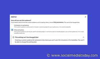 Meta adds dedicated ad exclusion audiences
