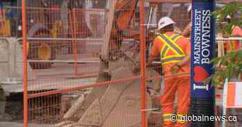 Bowness businesses contend with sinkhole after another Calgary water main break