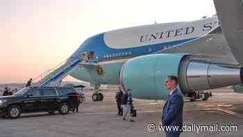 Trump 'smuggled off Air Force One in a CATERING CART as part of elaborate ruse to switch planes and foil potential Iranian assassination threat'