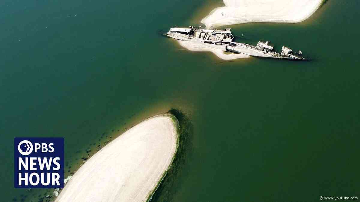 Danube's critically low level reveals relics from the past