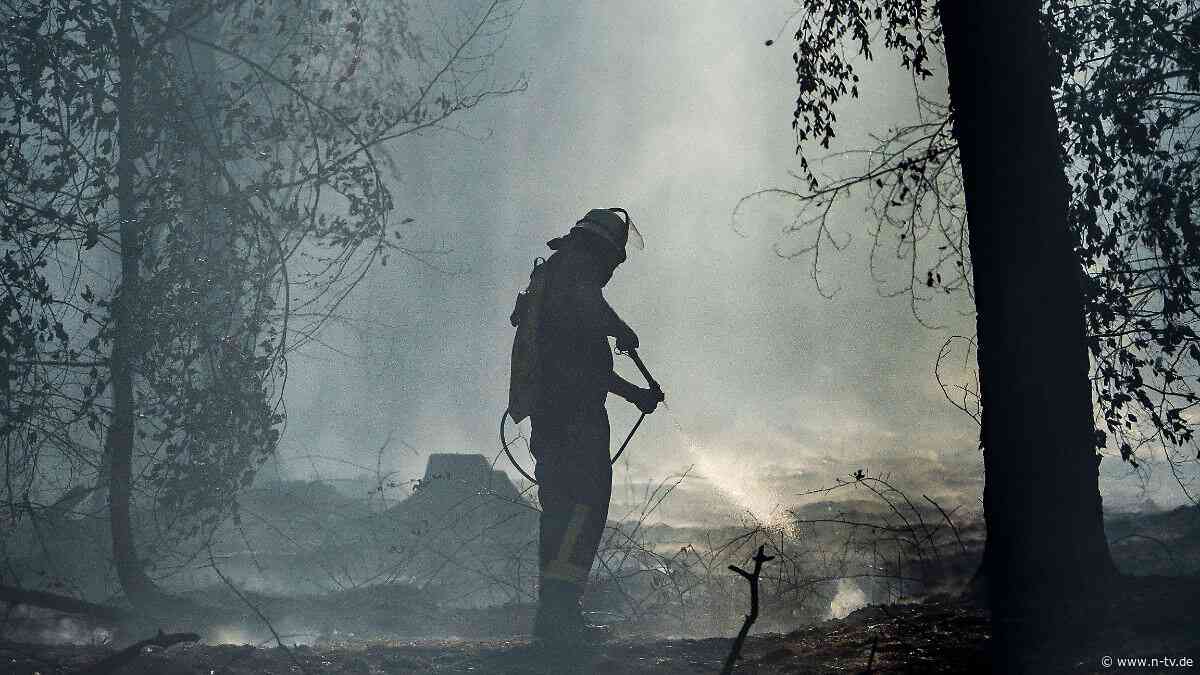 Wassersparen für Löscharbeiten: Waldbrand in Hessen: Bürger sollen auf Duschen verzichten