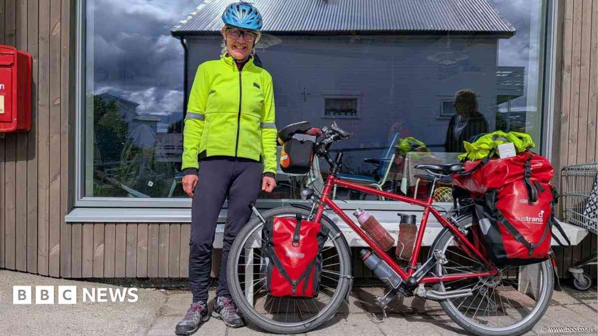 Woman cycles 7,000 miles to honour her father