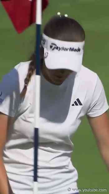 Watch her caddie’s reaction 😂 Asterisk Talley is 7 up after 29 holes in the championship match.