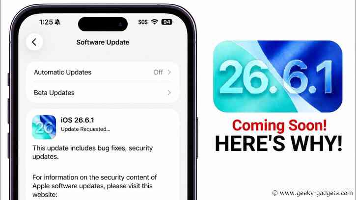 Evidence Points to an Imminent Release for the iOS 26.6.1 Update