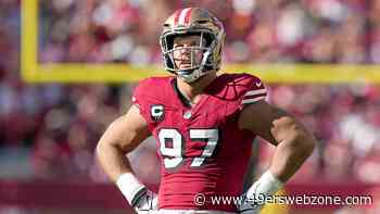 49ers injury updates: Nick Bosa, Christian McCaffrey miss practice