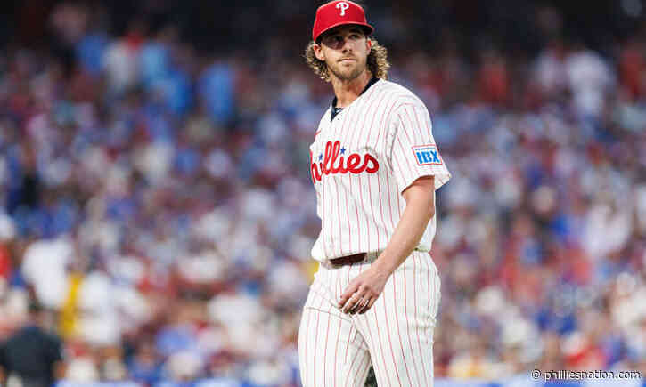 Why did Phillies starter Aaron Nola exit game against Blue Jays early?
