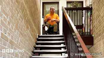 Double amputee 'prisoner' in flat without lift