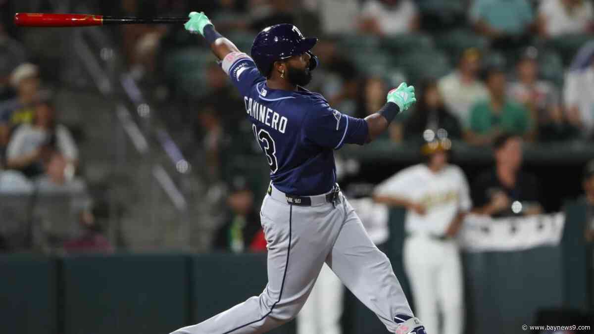 Caminero's 3-run blast leads Rays' rally against Athletics