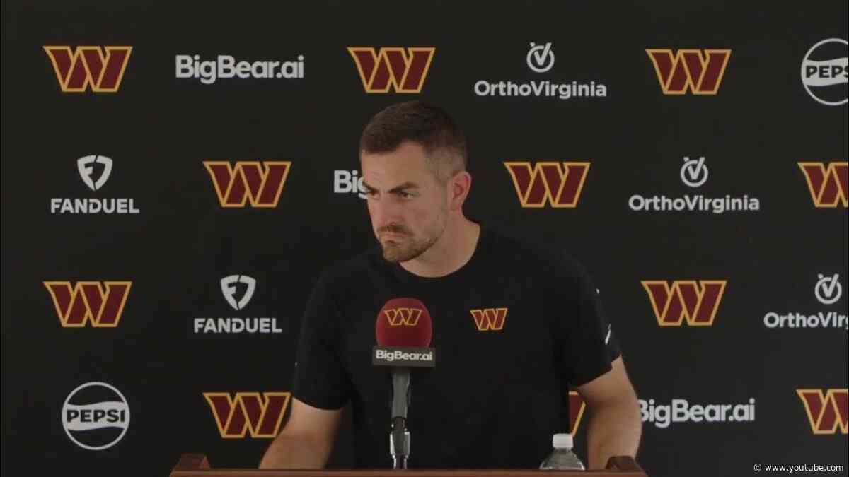 OC David Blough Speaks To The Media After Practice | Washington Commanders