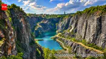 Abandoned quarries dug for rocks can slowly fill with plants, water and wildlife