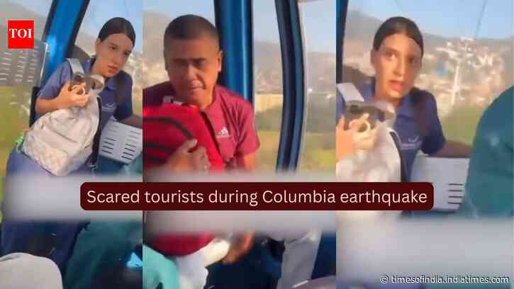 Cable Car Ride Turns Terrifying: 7.4 quake leaves tourists trapped mid-air; viral video shows panic