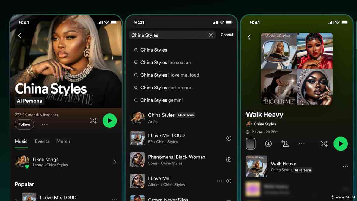 Spotify gaat aangeven wanneer je naar een AI-artiest luistert