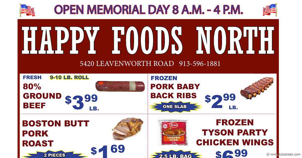 Happy Foods North specials: Memorial Day 2026