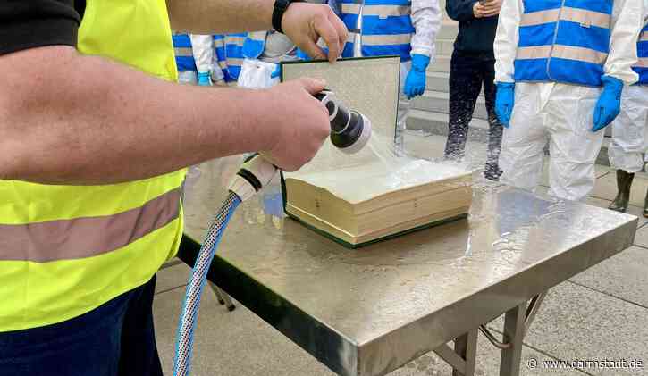 Notfallübung am und im Kunstdepot Darmstadt am 12. August