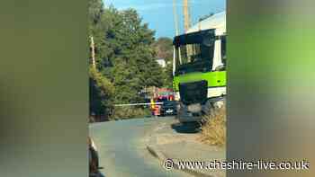 Live updates as firefighters tape off Cheshire road and families lose power
