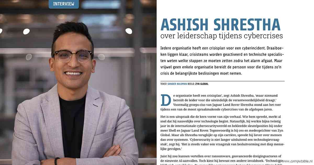 Cybersec keynote: Ashish Shrestha over leiderschap tijdens cybercrises