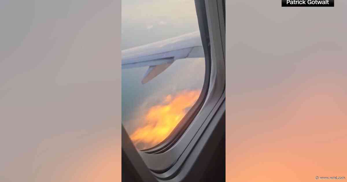 Emergency over Myrtle Beach: Flames shoot from engine of Charlotte-bound plane after bird strike