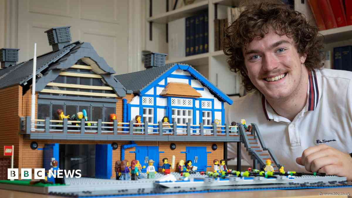 Student rower builds university boathouse in Lego