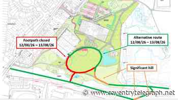 Reason why part of Bedworth's biggest park will be out of bounds for 48 hours this week