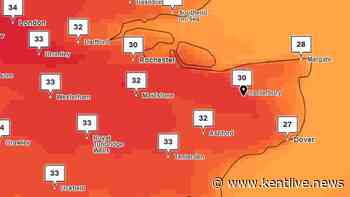 Kent temperatures to hit 33C as heat alert rises to amber for South East