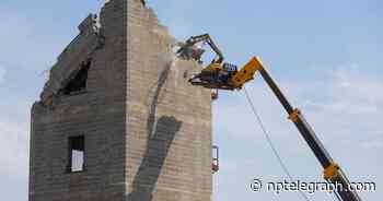 Lincoln Fire and Rescue tears down old training tower to make way for new one
