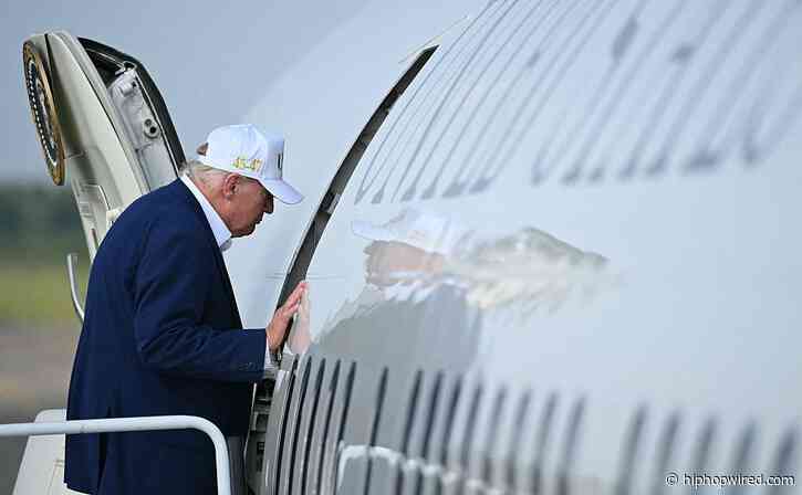 Donald Trump Rode Off In A Catering Truck & Onto Another Plane Due To Threats From Iran
