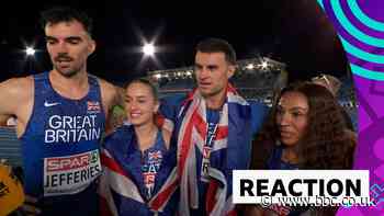 'We're a team to beat!' - Great Britain relay quartet celebrate silver medal