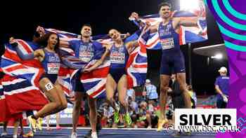 Great Britain win mixed 4x400m relay silver