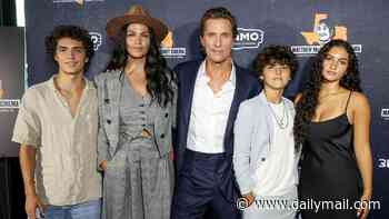 Matthew McConaughey makes rare appearance with his family as he receives special honor in home state of Texas