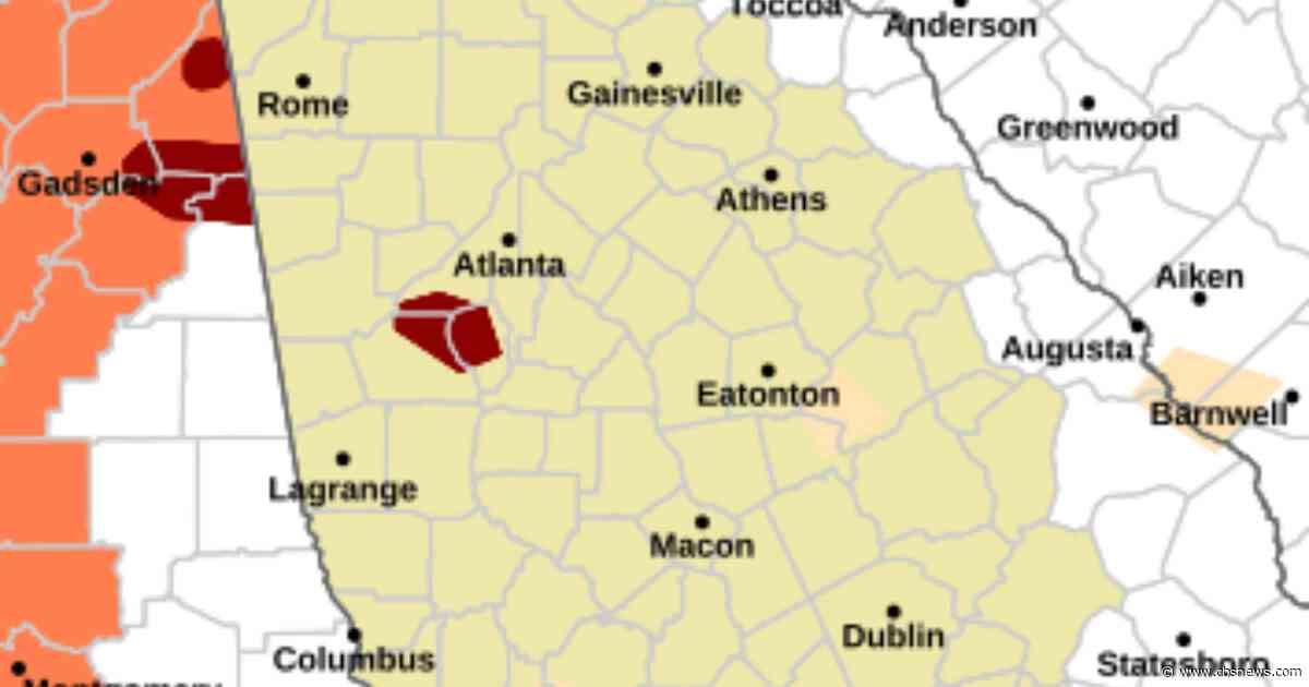 Flash flood warning in effect for north central and west central Georgia, National Weather Service says