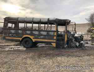 School bus driver smells smoke, evacuates vehicle, bus breaks out in flames