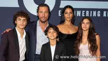 Matthew McConaughey's lookalike kids steal the show as he receives major honor in home state