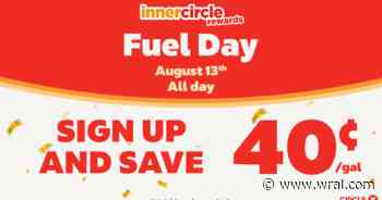 Circle K Inner Circle Fuel Day on Thursday, Aug. 13 with 40 cents off per gallon