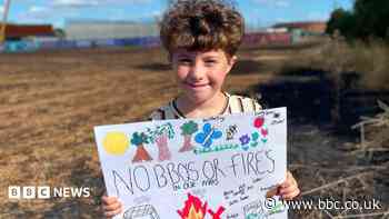 Praise for boy's message amid fire injury warning