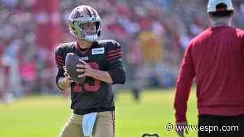 NFL training camp updates: Purdy impresses in joint practice against Titans