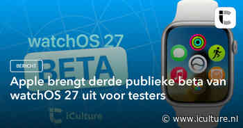 Apple brengt derde publieke beta van watchOS 27 uit voor testers