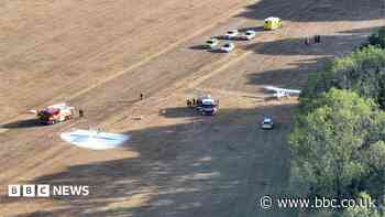 Pilot taken to hospital after plane crash