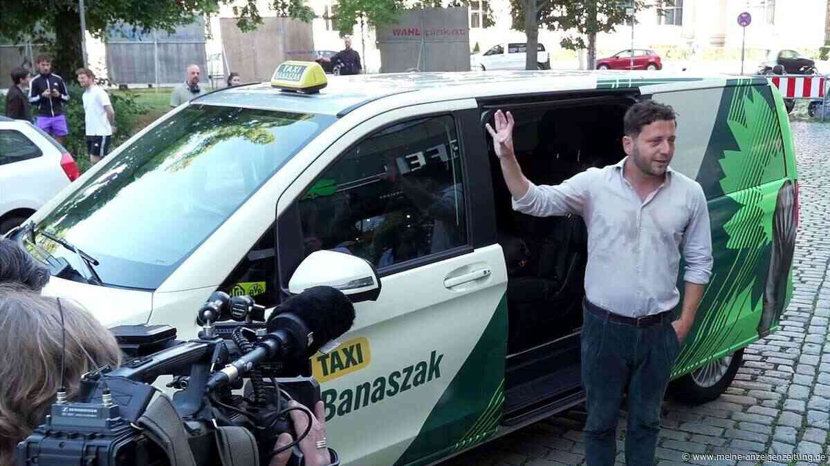Wahlkampf: Grünen-Chef wird zum Taxifahrer