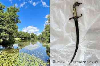 Fragile ‘Excalibur’ sword found in lake after water levels drop amid heatwave