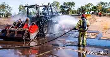 Tractor vliegt in brand tijdens werkzaamheden aan nieuwe onderdoorgang bij A58 Best