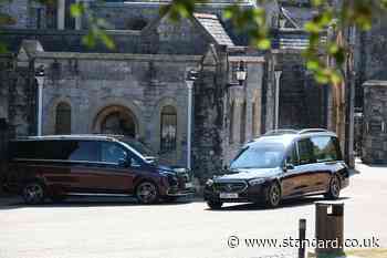 Mourners arrive for Ann Widdecombe’s funeral