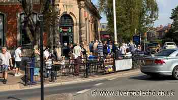 Huge queue outside Formby Specsavers as people rush to buy solar eclipse glasses