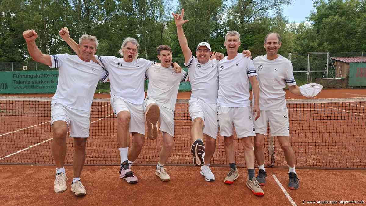Herren 40 des MTV Dießen feiern den Aufstieg in die Tennis-Landesliga