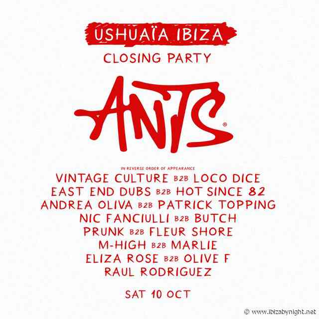 The Night League presents: USHUAÏA Ibiza closing party 2026 with ANTS!