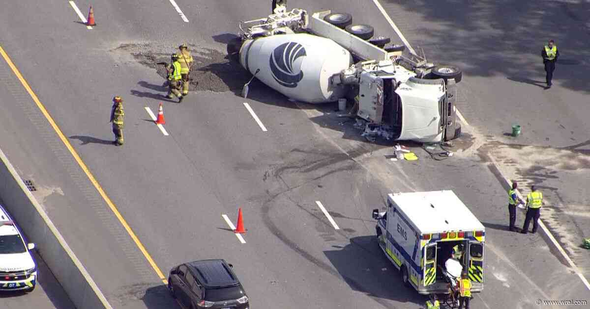 Crash on I-40 West in Garner prompts emergency response