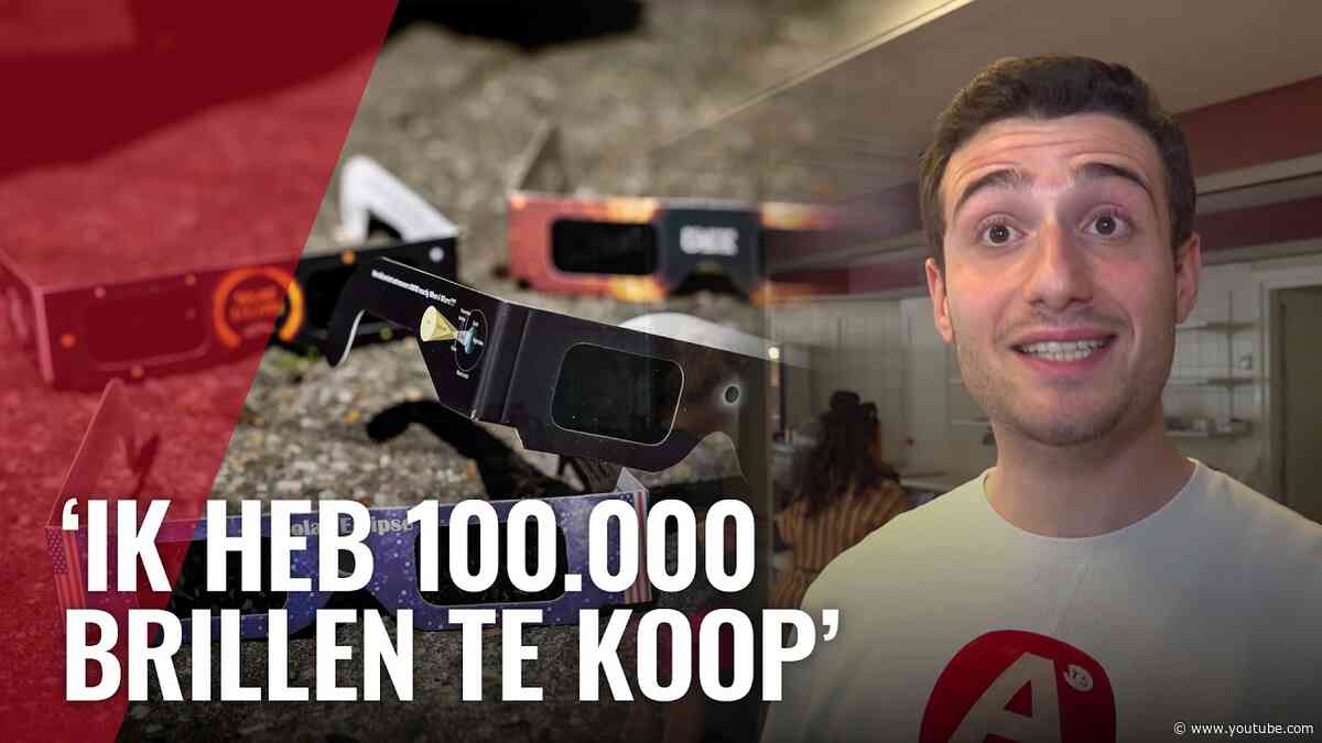 Lange rij om eclipsbril te kopen