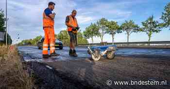 A58 tussen Breda en Roosendaal gaat door in hitte, met verfrissingspakketjes vol ijsjes voor wegwerkers
