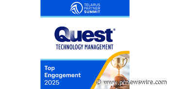 Quest Technology Management Wins Telarus Top Engagement 2025 Award