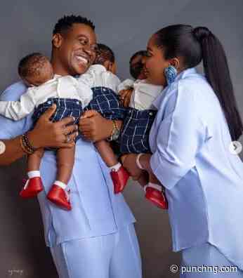 VIDEO: Colleagues, well-wishers gather as Adedimeji, Mo Bimpe hold grand thanksgiving for triplets